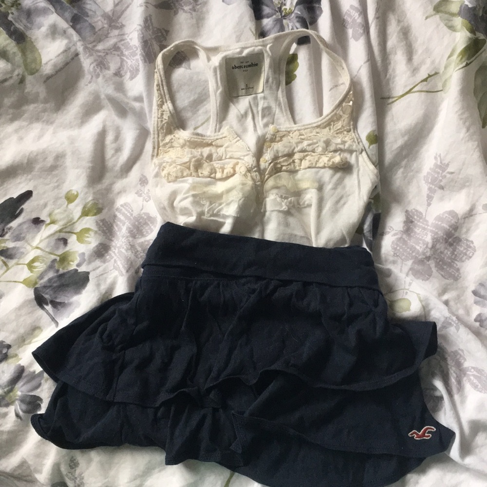 Hollister & Abercrombie outfit bundle - tank skirt